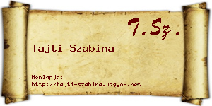 Tajti Szabina névjegykártya