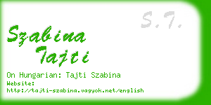 szabina tajti business card